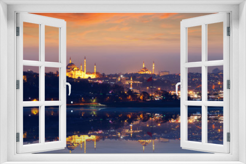 Fototapeta Naklejka Na Ścianę Okno 3D - Beautiful evening in Istanbul, Turkey