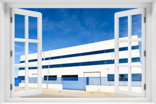 Fototapeta Naklejka Na Ścianę Okno 3D - Exterior  industrial warehouse