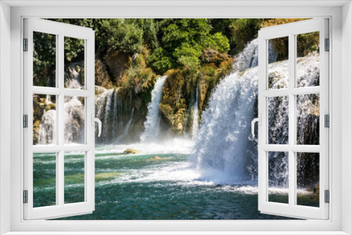 Fototapeta Naklejka Na Ścianę Okno 3D - Waterfalls in Croatia Krka national park