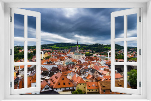 Fototapeta Naklejka Na Ścianę Okno 3D - Beautiful old town at Cesky Krumlov, Czech Republic. UNESCO World Heritage Site.