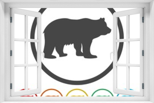 Fototapeta Naklejka Na Ścianę Okno 3D - Bear Vector icon