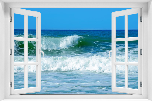 Fototapeta Naklejka Na Ścianę Okno 3D - Blue Sky and Sea Abstract Background