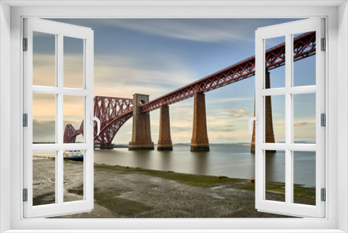 Fototapeta Naklejka Na Ścianę Okno 3D - The Forth Bridge, Edinburgh, Scotland - panorama