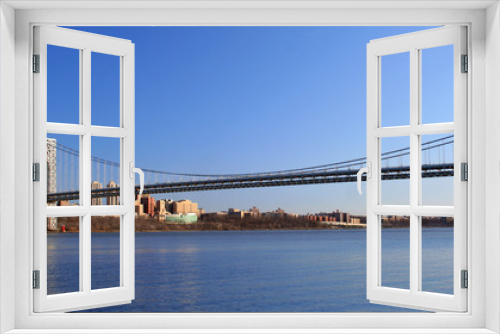 Fototapeta Naklejka Na Ścianę Okno 3D - George Washington Bridge