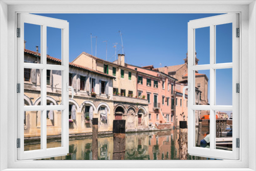 Fototapeta Naklejka Na Ścianę Okno 3D - Characteristic canal in Chioggia, lagoon of Venice.