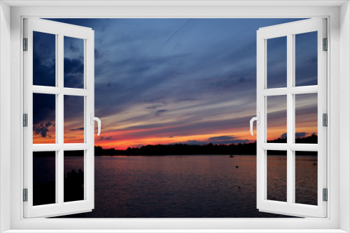 Fototapeta Naklejka Na Ścianę Okno 3D - Zachód słońca