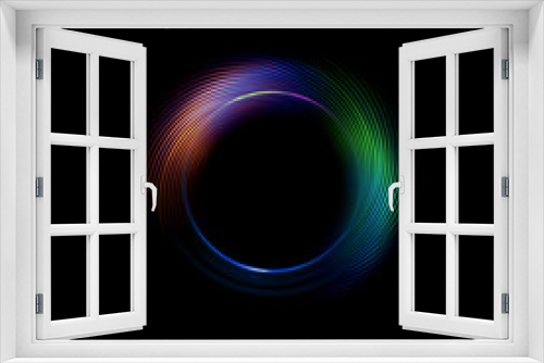 Fototapeta Naklejka Na Ścianę Okno 3D - Abstract ring background with luminous swirling backdrop. Glowing spiral. The energy flow tunnel.
Shine round frame with light circles light effect. Glowing cover. Space for your message.