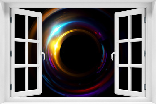 Fototapeta Naklejka Na Ścianę Okno 3D - Abstract ring background with luminous swirling backdrop. Glowing spiral. The energy flow tunnel.
Shine round frame with light circles light effect. Glowing cover. Space for your message.