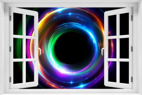 Abstract ring background with luminous swirling backdrop. Glowing spiral. The energy flow tunnel.
Shine round frame with light circles light effect. Glowing cover. Space for your message.