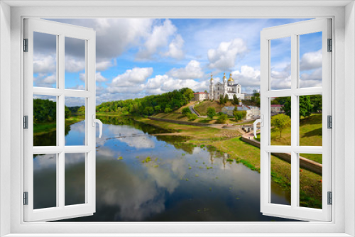 Fototapeta Naklejka Na Ścianę Okno 3D - Holy Assumption Cathedral on Uspenskaya mountain above Western Dvina, Vitebsk, Belarus