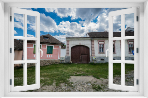 Fototapeta Naklejka Na Ścianę Okno 3D - typical house facade in Saxon Sibiel village in Romania