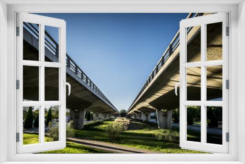 Fototapeta Naklejka Na Ścianę Okno 3D - Bridge and modern street in Sant Cugat del Valles