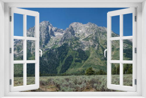 Fototapeta Naklejka Na Ścianę Okno 3D - Grand Tetons Panoramic
