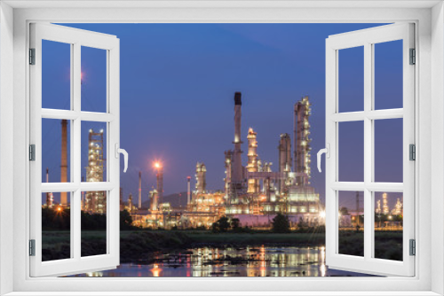 Fototapeta Naklejka Na Ścianę Okno 3D - Oil petrochemical refinery plant