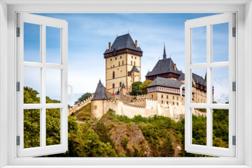 Fototapeta Naklejka Na Ścianę Okno 3D - Royal Castle Karlstejn. Central Bohemia, Karlstejn village, Czech Republic