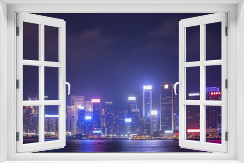 Fototapeta Naklejka Na Ścianę Okno 3D - Hong Kong city, view from Victoria Harbour