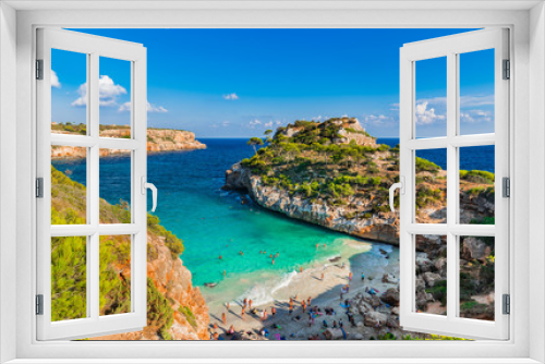 Fototapeta Naklejka Na Ścianę Okno 3D - Aussicht auf die Bucht Cala des Moro Mallorca Strand Spanien