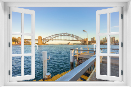 Fototapeta Naklejka Na Ścianę Okno 3D - Sydney Harbour Bridge view from a small jetty.