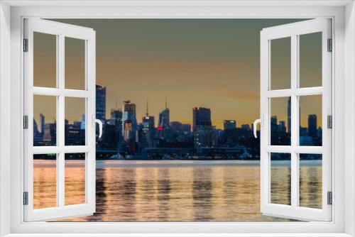 Fototapeta Naklejka Na Ścianę Okno 3D - New York Sunrise 3