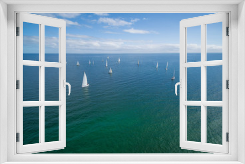 Fototapeta Naklejka Na Ścianę Okno 3D - Sailboats sailing in Mornington Peninsula