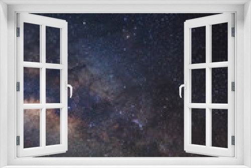Fototapeta Naklejka Na Ścianę Okno 3D - Milky Way galaxy, Long exposure photograph, with grain...