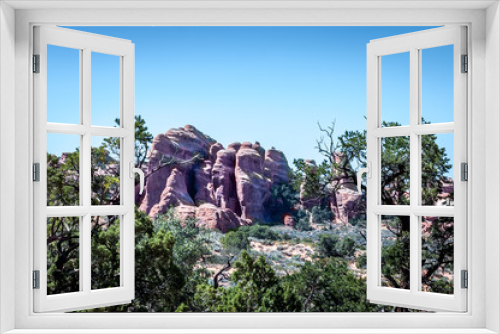 Fototapeta Naklejka Na Ścianę Okno 3D - geologic formations of  Arches National Park, Utah