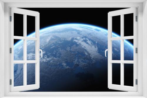 Fototapeta Naklejka Na Ścianę Okno 3D - Earth glow in space