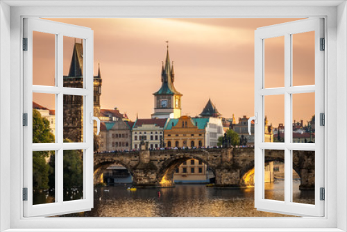 Fototapeta Naklejka Na Ścianę Okno 3D - Prague Cityscape