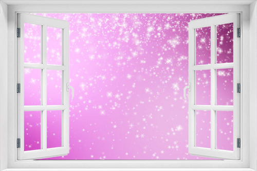 Christmas background with small snowflakes star particles.