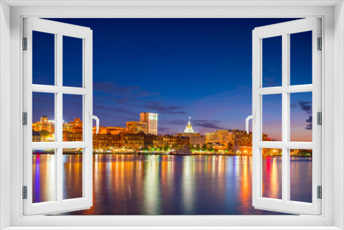 Fototapeta Naklejka Na Ścianę Okno 3D - Historic District waterfront of Savannah, Georgia