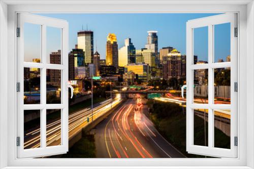Fototapeta Naklejka Na Ścianę Okno 3D - Minneapolis Skyline at Sunset