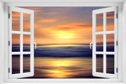Fototapeta Naklejka Na Ścianę Okno 3D - blurred background sunset on the sea