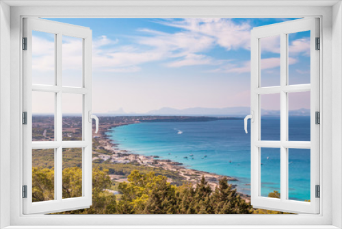 Fototapeta Naklejka Na Ścianę Okno 3D - Vista aérea de la costa de Formentera