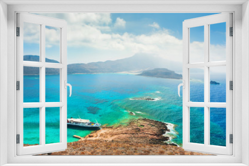 Fototapeta Naklejka Na Ścianę Okno 3D - Balos bay in Crete island, Greece