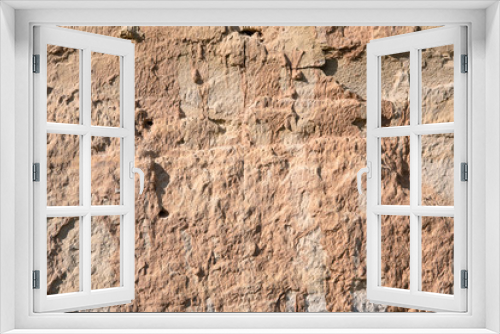 Fototapeta Naklejka Na Ścianę Okno 3D - Natural brown sand stone texture and background