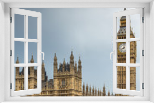 Fototapeta Naklejka Na Ścianę Okno 3D - Sunset view of  Big Ben, London, England, United Kingdom