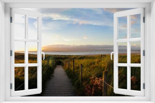 Fototapeta Naklejka Na Ścianę Okno 3D - Panoramic view of Roan Head Beach, Cumbria