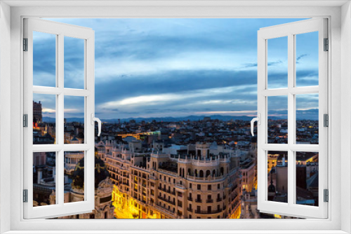 Fototapeta Naklejka Na Ścianę Okno 3D - Panoramical aerial view of Madrid