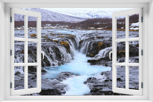 Fototapeta Naklejka Na Ścianę Okno 3D - Bruarfoss waterfall in iceland