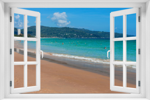 Fototapeta Naklejka Na Ścianę Okno 3D - Beautiful beach and tropical sea