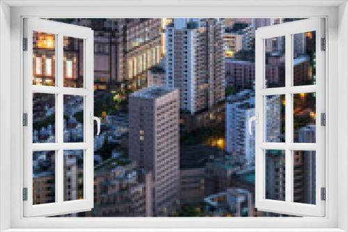 Fototapeta Naklejka Na Ścianę Okno 3D - Shanghai, Aerial View at Dusk