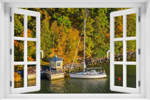 Fototapeta Naklejka Na Ścianę Okno 3D - Turku Archipelago with fall season colors