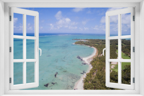 Fototapeta Naklejka Na Ścianę Okno 3D - Aerial View: Ile aux Cerfs (Leisure Island), Mauritius