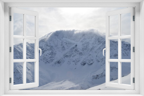 Fototapeta Naklejka Na Ścianę Okno 3D - Beautiful view on the mountains. Nice winter mountains landscape.