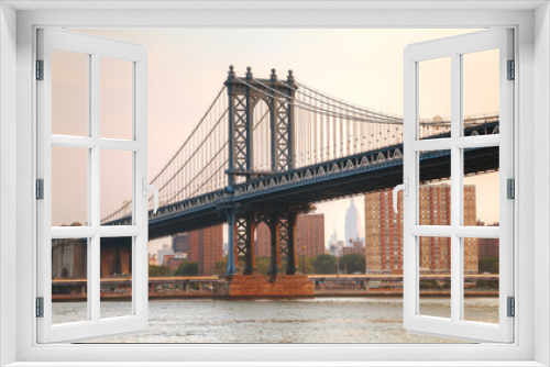 Fototapeta Naklejka Na Ścianę Okno 3D - Manhattan bridge in New York City