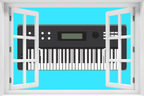 analog synthesizer vector illustration