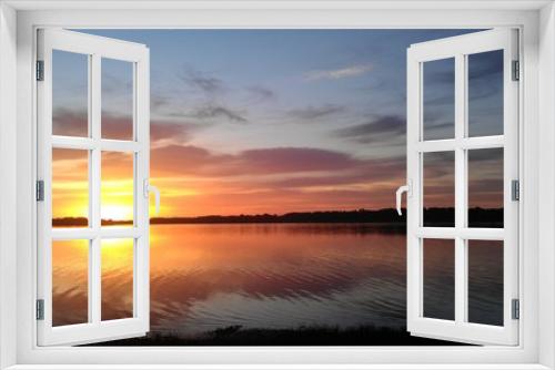 Fototapeta Naklejka Na Ścianę Okno 3D - Sunset on the Dnepr river