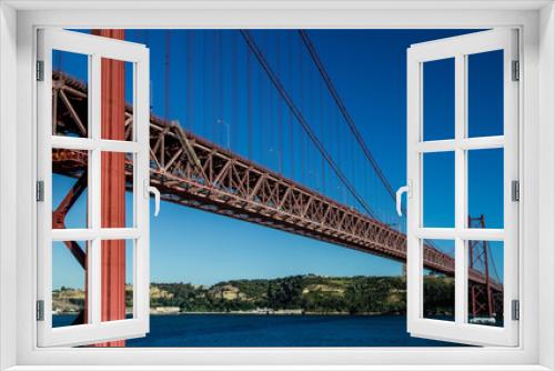 Fototapeta Naklejka Na Ścianę Okno 3D - Abril 25 Bridge, Lisbon