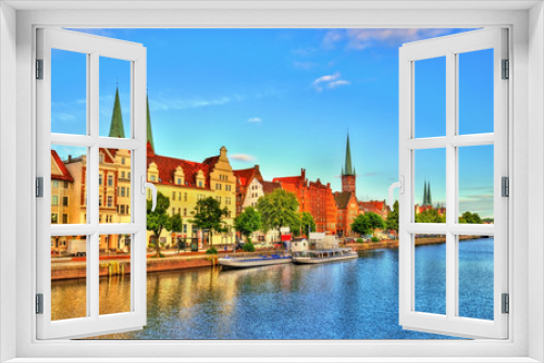 The Trave River in Lubeck - Germany