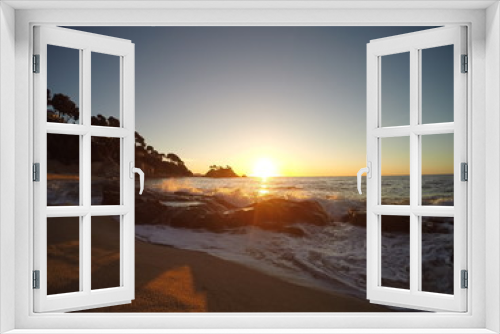 Fototapeta Naklejka Na Ścianę Okno 3D - Sonnenaufgang am Strand